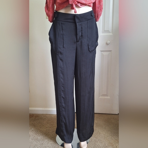 Simply Vera Vera Wang Pants - Simply Vera Vera Wang Black Wide-Leg Trousers Size Medium